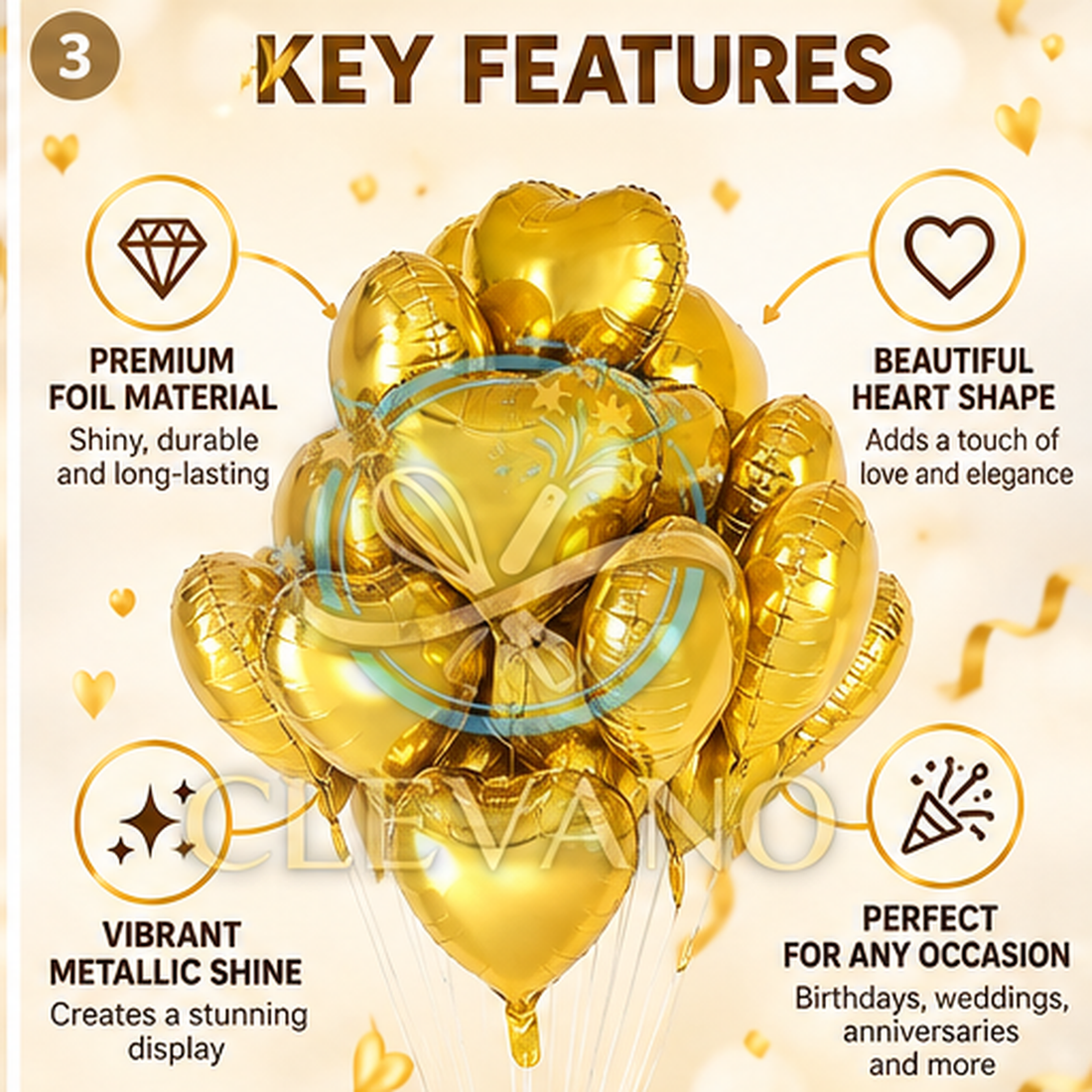 Heart Foil Balloons 25 Pack Party Decorations