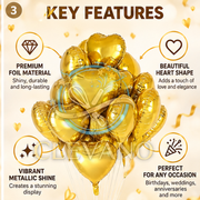 Heart Foil Balloons 25 Pack Party Decorations