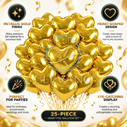 Heart Foil Balloons 25 Pack Party Decorations