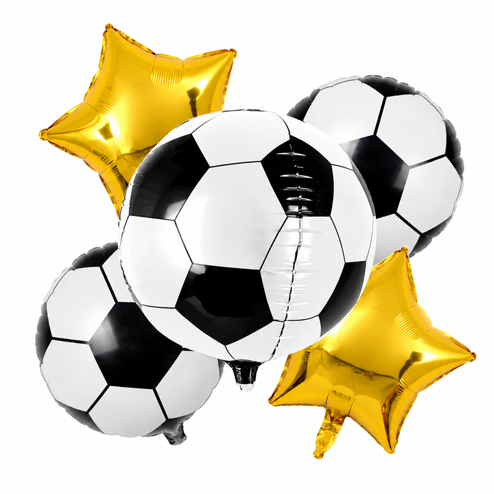 Football Theme 5 Pcs Foil Balloon Set – Decorative Balloons for Party Decorations