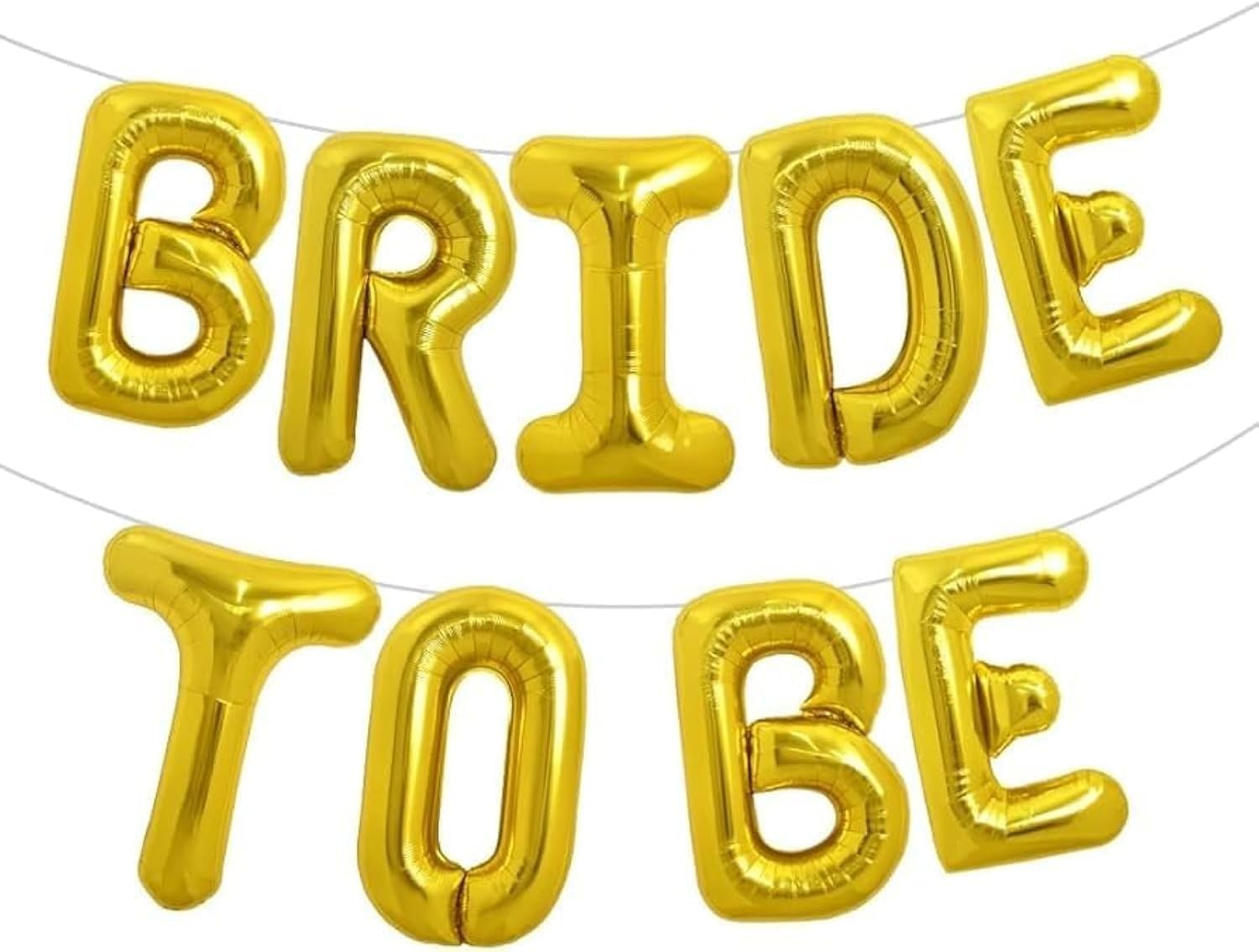 Bachelorette Foil Bride to Be Letter Balloon Pack of 9 Golden Bridal Shower Party Decoration Banner Haldi Ceremony Decor