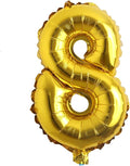 16" inch Single Gold Alphabet Letter Number Balloons Aluminum Hanging Foil Film Balloon Wedding Birthday Party Decoration Banner Air Mylar Balloons (16 inch Gold 8)