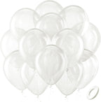 Clear Balloons Latex Party Balloons - 100 Pack 12 inch Round Helium Transparent Balloons for Wedding Baby Shower Birthday Bubble Party Decoration