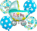 -Gender Reveal Party Boy Blue Foil Cradle Balloon Pack of 5 Baby Shower Welcome Baby Balloon For Cradle Ceremony Decoration