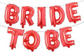 Bride to Be Banner Letters Balloons Pack – Engagement Party Decorations, 16-Inch Foil Mylar Supplies Kit for Bachelorette Celebration or Bridal Shower (Red)