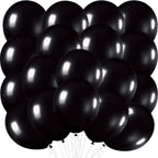 Black Latex Balloons Kit for Birthday Party - Pack of 30, 12 Inch | Black Metallic Balloons for Graduation Party Decorations | Shiny Black Balloons for Wedding Decorations, Bridal and Baby Sh