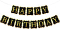 Black & Gold Birthday Banner - Large 10 Feet, Shiny Foil Sign for Decorations