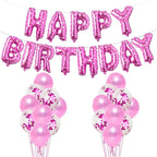 25Pcs Decoration Set – Foil Balloons, Latex Balloons, and Ribbon | Party Decoration for Girls | Pink Balloons