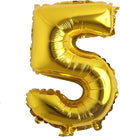 16" inch Single Gold Alphabet Letter Number Balloons Aluminum Hanging Foil Film Balloon Wedding Birthday Party Decoration Banner Air Mylar Balloons (16 inch Gold 5)