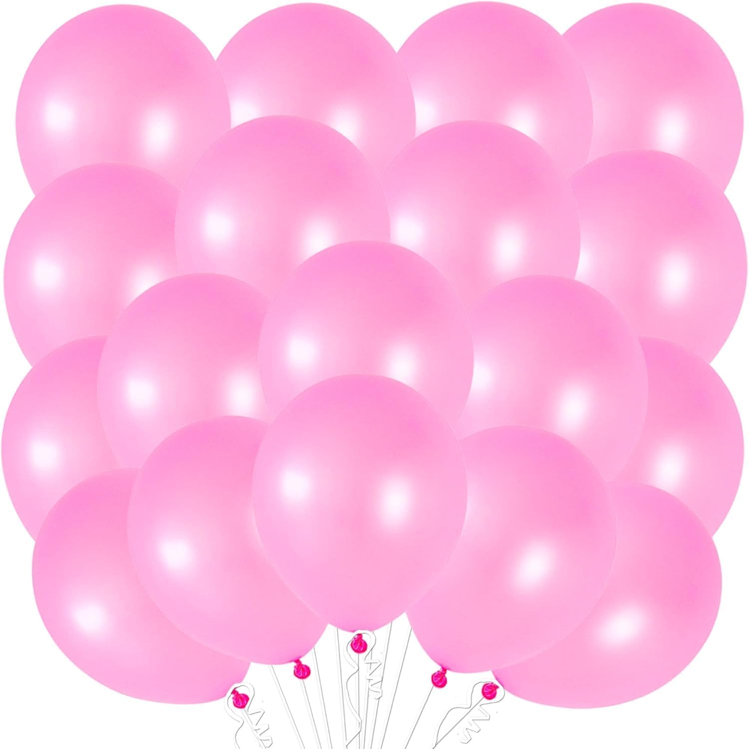 Pink Latex Balloons Kit – Pack of 30, 12 Inch | Latex & Mylar Balloons Pink Decoration Supplies | Valentine’s Balloons | Great for Birthday Decorations, Baby Shower, Bridal Shower, and Wedding Events