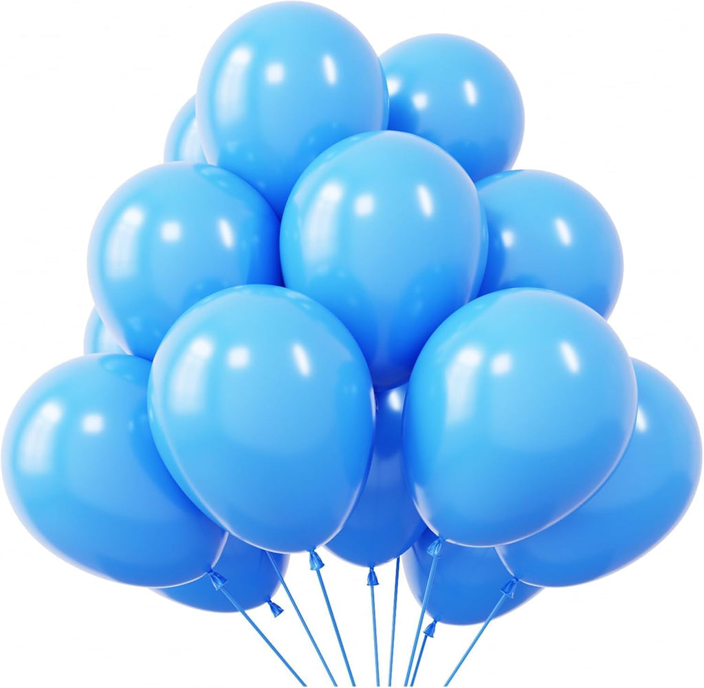 Blue Balloons Latex Party Balloons – 50 Pack, 12 Inch Helium Matte Blue Balloons for Birthday, Wedding, Baby Shower, Gender Reveal, and Party Decorations