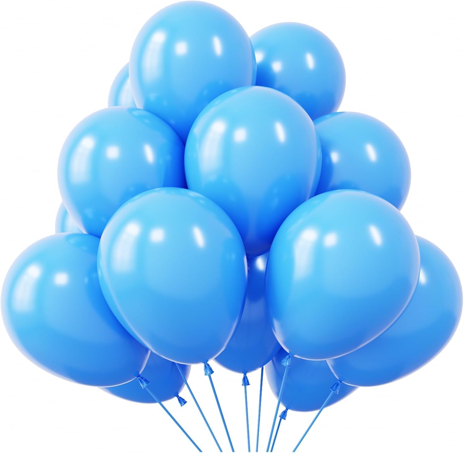 Blue Balloons Latex Party Balloons – 50 Pack, 12 Inch Helium Matte Blue Balloons for Birthday, Wedding, Baby Shower, Gender Reveal, and Party Decorations