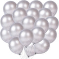 Silver Latex Balloons Kit - Pack of 30 | Silver Balloon for Arch Decoration | Shiny Silver Balloons for Graduation Decoration | Latex Balloons for Birthday, Bridal Baby Shower, Home, Office Decor