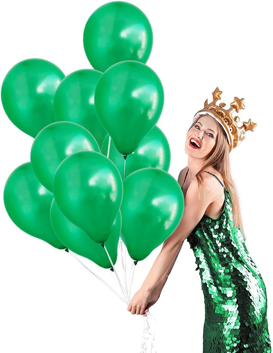 Black Metallic Balloons Pack of 50 – 12 Inch Latex Balloons for Birthday, Anniversary, Bachelorette, Halloween & Party Decoration