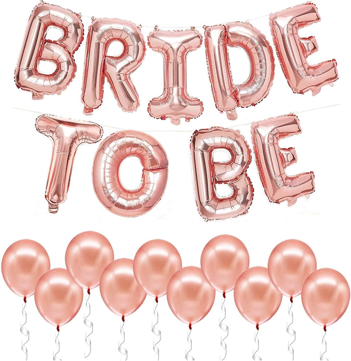 Big Rose Gold "Bride To Be" Balloons, 16 Inch – Bachelorette Party Decorations | Rose Gold Bride Balloons for Bridal Shower Decorations | Rose Gold "Bride To Be" Balloon for Wedding, Bachelorette Ball