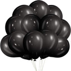 Black Balloons Latex Party Balloons, 100 pcs 12 Inches for Black Themed Wedding, Special Decoration, Birthday Party Backdrop