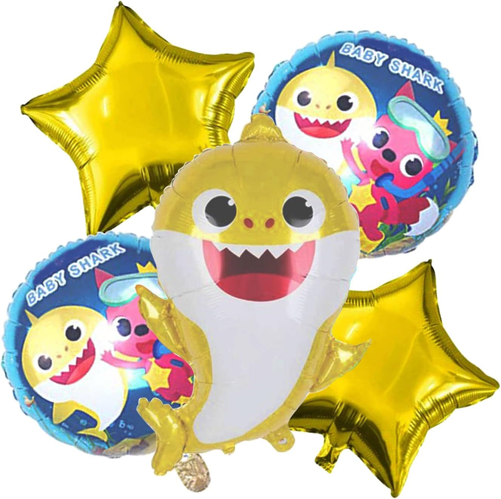 Shark Theme Birthday Decorations/Shark Theme Bday Decoration/Sea Animal Theme Birthday/Water Animal Theme - Pack of 5