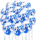 Birthday Confetti Balloons for Birthday Theme Party Decoration | Baby Shower, Wedding Décor, Anniversary Balloons for Decoration Items, Dark Blue Confetti Balloons Pack of 20 Pcs