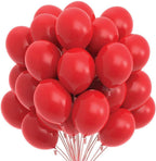 100 PCS 12 Inches Pearlized Red Latex Balloons – Large Thick Big Round Shining Pearlescent Biodegradable Bulk – Helium Gas or Air Inflated – for Kids Birthday, Wedding, Party Decorations, Supplies, Fa