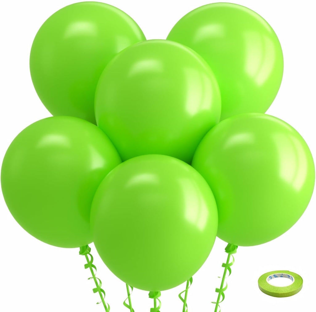 Lime Green Balloons 18 Inch- 30 Pack Large Thick Green Balloons Big Round Light Green Latex Balloons for Birthday Bridal Shower Dinosaur Jungle Party Decoration