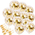 20 pcs Gold Confetti Balloons, 12'' Large Party Balloons Party Supplies for Party Decorations, Birthday, Baby Shower, Bridal Shower, Graduation, Wedding, Bachelorette Party