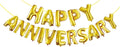 Happy Anniversary Foil Balloon, Gold Color (Pack of 16 Alphabets)