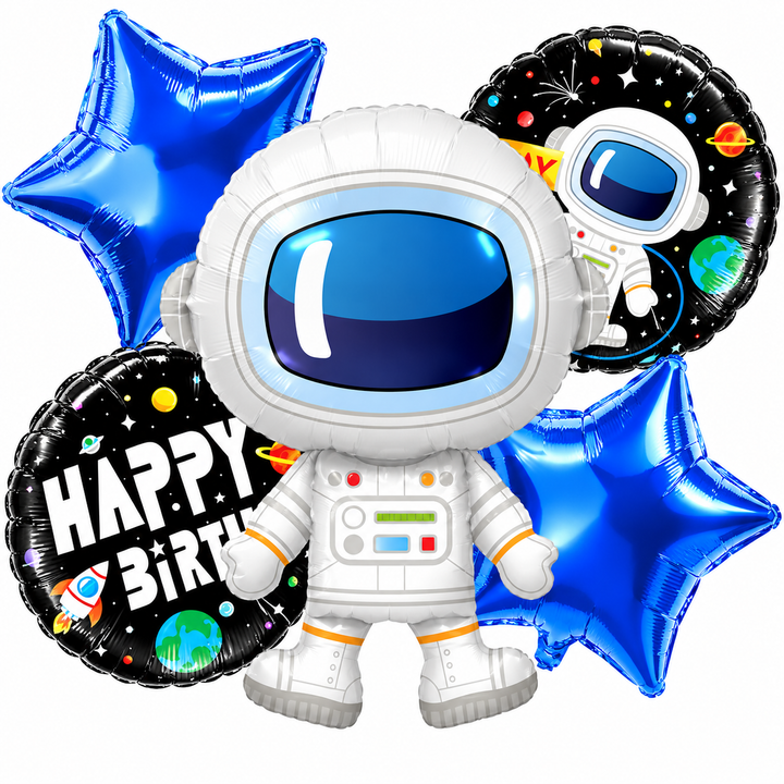 Astronaut space  Theme 5 Pcs Foil Balloon Set – Decorative Balloons for Party Decorations