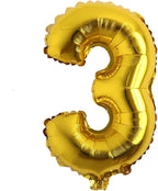 16" Inch Single Gold Alphabet Letter Number Balloons Aluminum Hanging Foil Film Balloon Wedding Birthday Party Decoration Banner Air Mylar Balloons (16 Inch Gold 3)