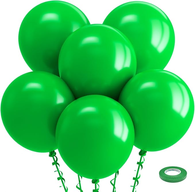 Green Balloons 18 Inch - 30 Pack Large Thick Light Green Balloons Big Round Green Latex Balloons for Birthday Baby Shower Christmas Jungle Safari Theme Party Decorations