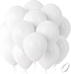 White Balloons Latex Party Balloons, 100 Pack 12 inch Round Helium Balloons for White Themed Wedding Graduation Birthday Party Backdrop 4th of July Decorations Independence Day