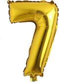 16" inch Single Gold Alphabet Letter Number Balloons Aluminum Hanging Foil Film Balloon Wedding Birthday Party Decoration Banner Air Mylar (16 7)