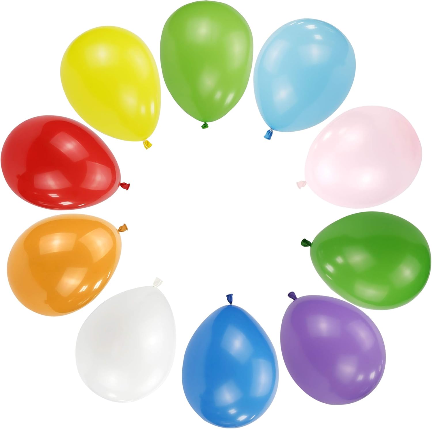 100 PCS 12 Inches Large Big Round Assorted Different Color Biodegradable Latex Balloons Bulk Helium Gas or Air Inflated Inflatable for Kids Birthday Party Celebrations Decorations Supplies Favors