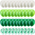 40Pcs 12 Inches St. Patrick'S Day Latex Balloons Confetti Balloons Set - Green & White Balloons Helium Balloons For Saint Patty'S Day Irish Party Decorations Supplies