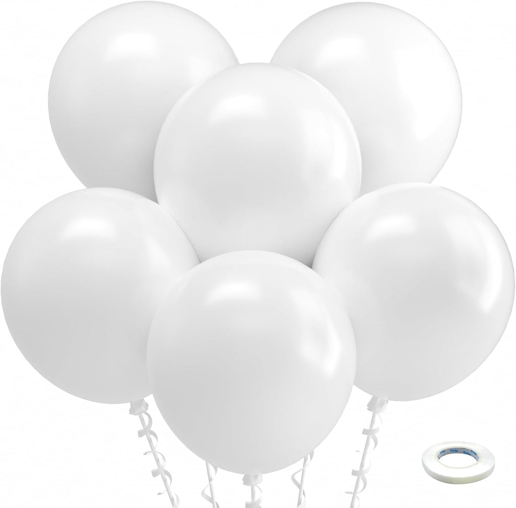 White Balloons 18 Inch - 30 Pack Large Thick White Balloons Big Round White Latex Balloons for Wedding Bridal Shower Anniversary Birthday Party Decorations