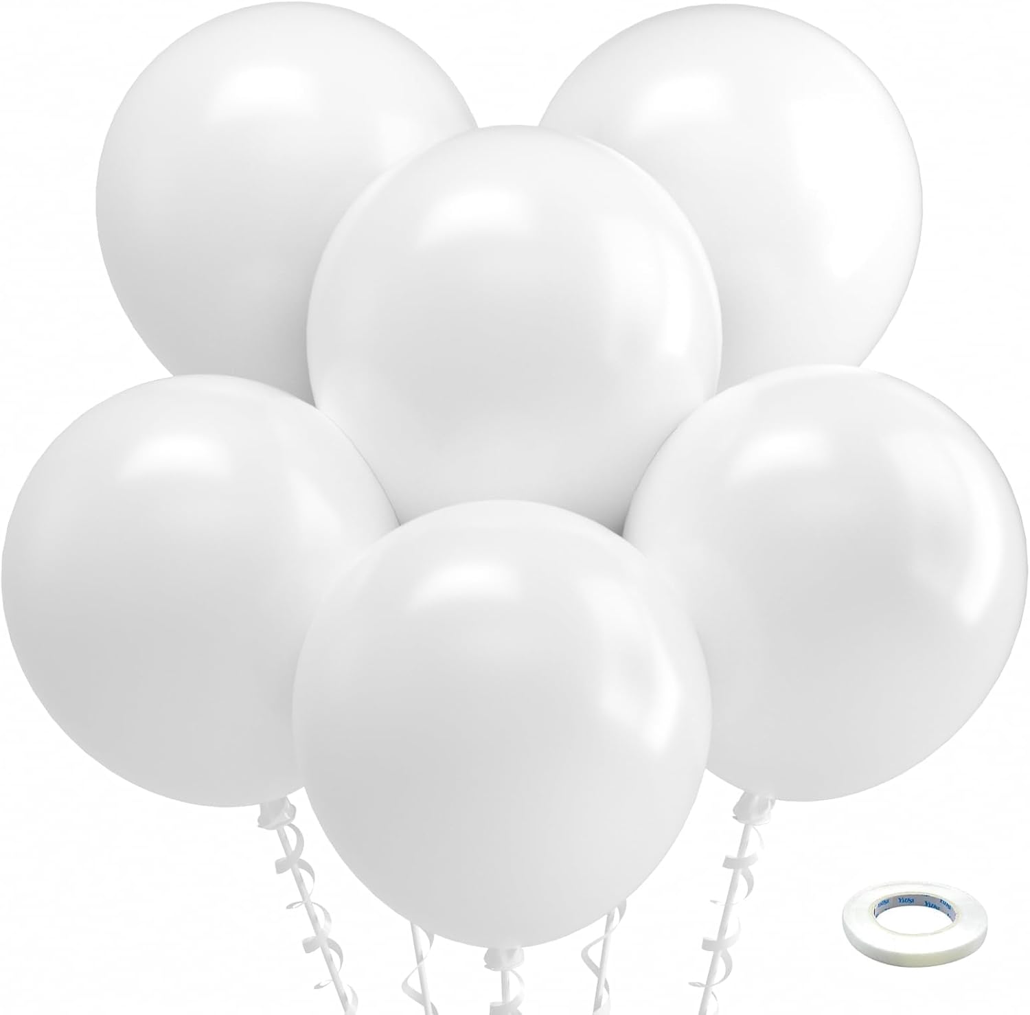 White Balloons 18 Inch - 30 Pack Large Thick White Balloons Big Round White Latex Balloons for Wedding Bridal Shower Anniversary Birthday Party Decorations