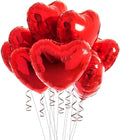 Red Heart Balloons for Valentine’s Day Decorations – Heart Shape Balloons, 18 Inch for Valentine Decorations – Love Foil Balloon Red Wedding Anniversary & Valentine Party Decors (SET OF 5)