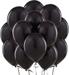Black Balloons Round - Standard (12 inchx40Pcs)