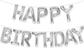 Silver Happy Birthday Balloons Banner - 16 Inch | Happy Birthday Sign Balloons for Happy Birthday Decorations | Happy Birthday Party Decoration | Happy Birthday Banner for Birthday Party Decoration