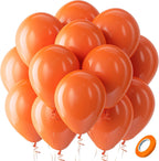 Orange Balloons Latex Party Balloons - 100 Pack 12 Inch Orange Round Helium Balloons for Birthday Baby Shower Halloween Party Decoration