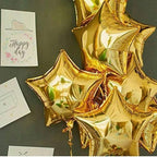 18 inch Air-Filled Foil Balloons for Birthday | Anniversary | Wedding Party Decoration Pack of 5 (Golden)