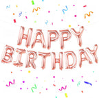 Rose Gold Happy Birthday Banner – 16 Inch Balloons | Sign for Girls | Decorations and Backdrop