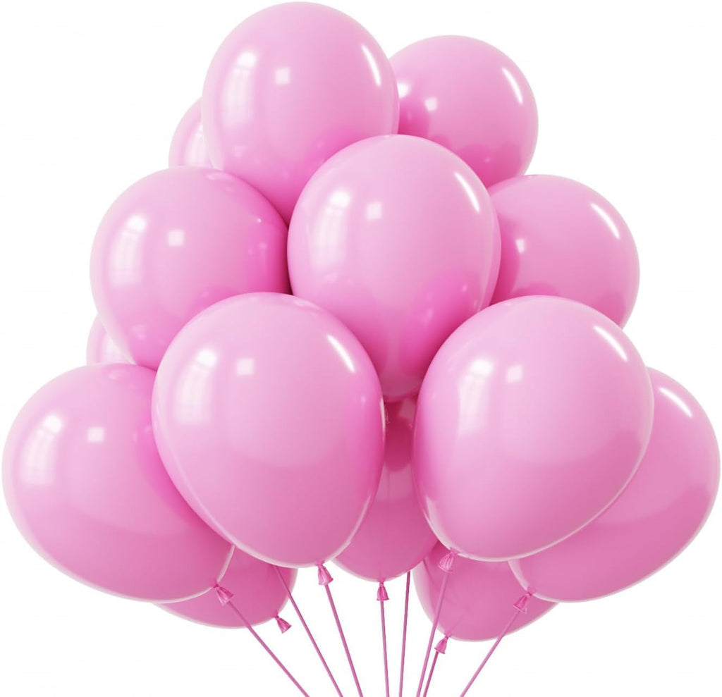 Pink Latex Party Balloons – 50 Pack, 12 inch Helium Matte Balloons for Birthday, Wedding, Baby Shower, Gender Reveal Party Decorations