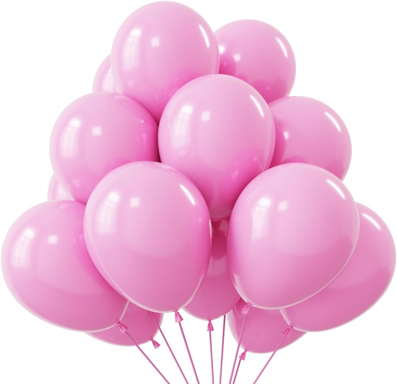 Pink Latex Party Balloons – 50 Pack, 12 inch Helium Matte Balloons for Birthday, Wedding, Baby Shower, Gender Reveal Party Decorations