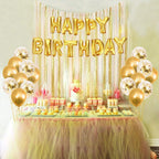 25Pcs Golden Happy Birthday Foil Balloon, Confetti and Metallic Balloons Combo for Birthday Decoration Items for Kids