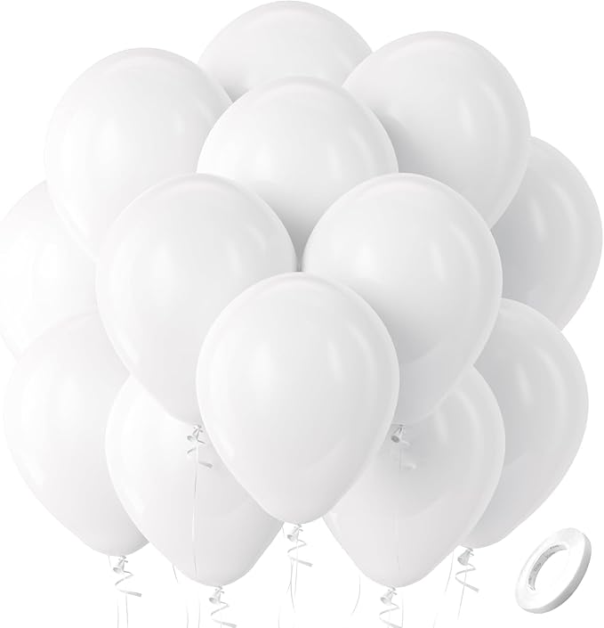 12 Inch Green Latex Balloons, 100 Pcs with 1 Ribbon for Parties