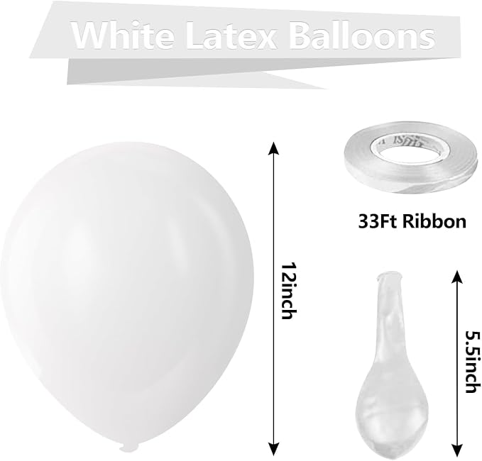 12 Inch Green Latex Balloons, 100 Pcs with 1 Ribbon for Parties