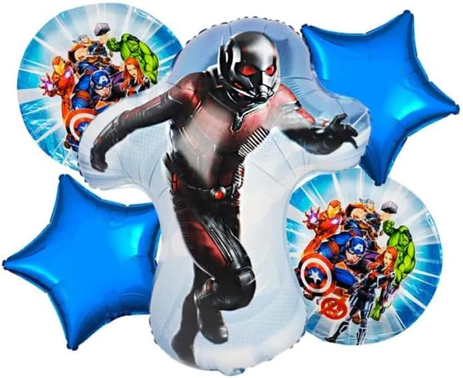 Marvel Avengers Theme 5 Pcs Foil Balloon Set – Decorative Balloons for Party Decorations