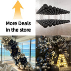Black Balloons Latex Party Balloons – 100 Pack, 12 Inch Round Helium Balloons for Black Themed Wedding, Graduation, Anniversary, Birthday Party Backdrop Decorations