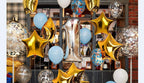 18 inch Air-Filled Foil Balloons for Birthday | Anniversary | Wedding Party Decoration Pack of 5 (Golden)