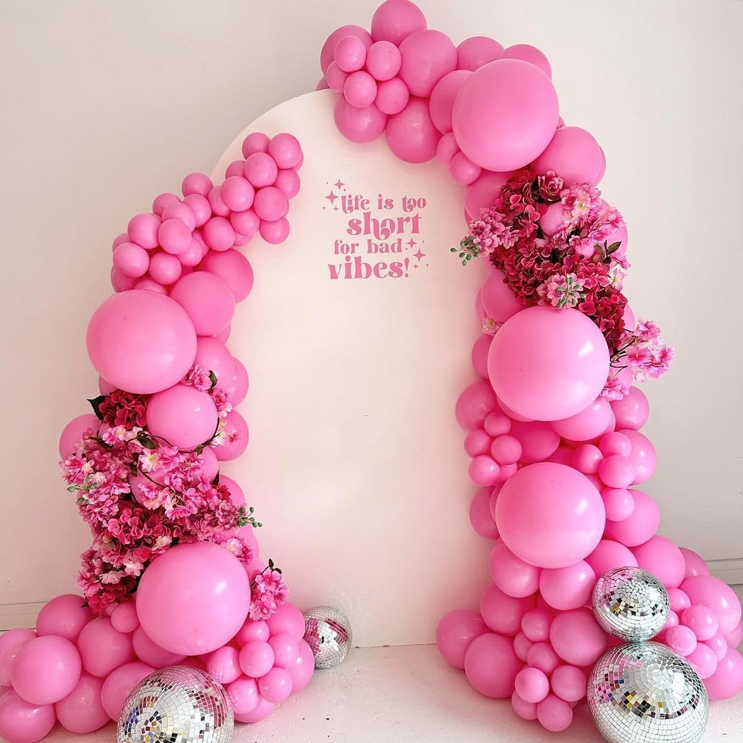 Pink Latex Party Balloons – 50 Pack, 12 inch Helium Matte Balloons for Birthday, Wedding, Baby Shower, Gender Reveal Party Decorations